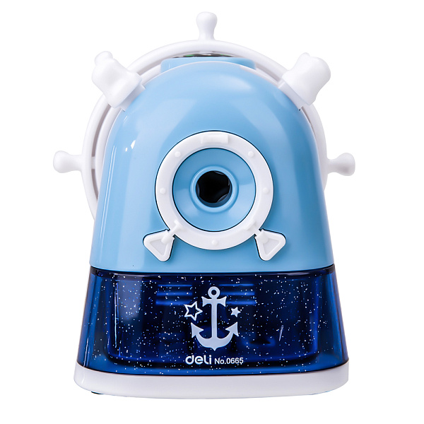 Точилка д/каранд. механическая Deli Sailor 1 отв. пластик ассорти 