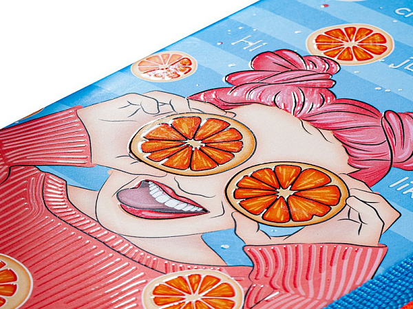 Пенал Hatber 190х115мм 1 отделение на молнии мат.ламин. 3D лак-Очаровательные глазки- с табл.умножения  в индив.упак.