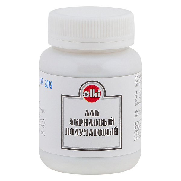 Лак акриловый полуматовый, 100 мл