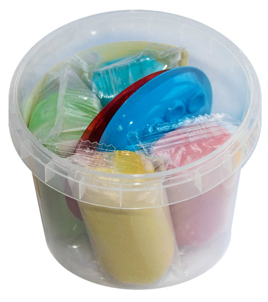 Глина для лепки 4 цв. Луч с формочками затверд.на воздухе