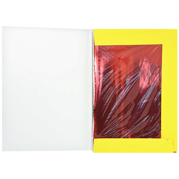 Бумага цветная А4- 7 цветов 7 листов "Каляка-Маляка" ламинир. металлик с золотом и серебром,  (194х285мм), в папке