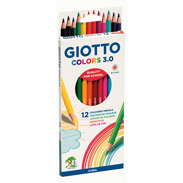 Карандаши 12 цв. "Giotto" COLORS 3.0, деревянные, заточенный