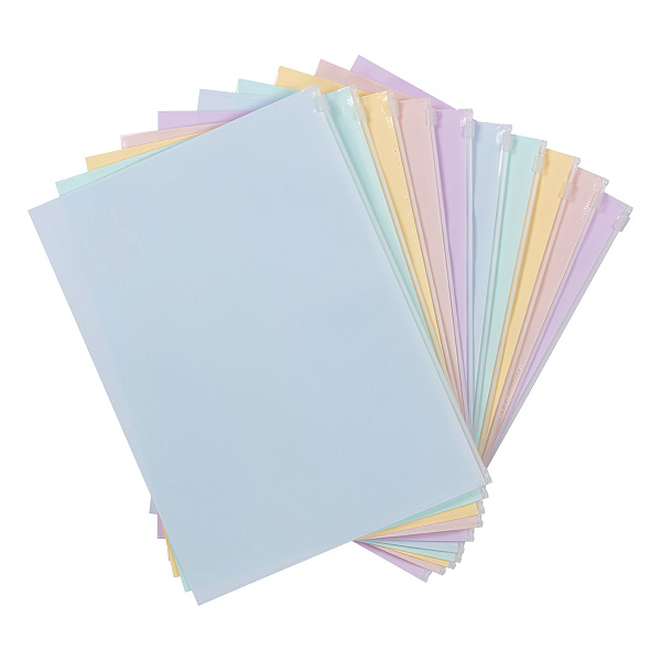 Папка-конверт на ZIP-молнии A4 "Expert Complete" Trend Pastel 180 мкм диагональ ассорти