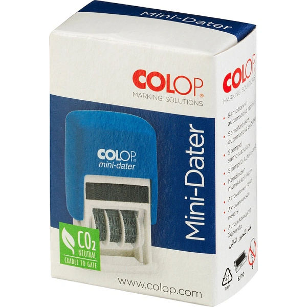 Датер-мини автоматический пластик. c сокращенной датой высота шрифта 3,8 мм месяц цифрами, S 120/SD