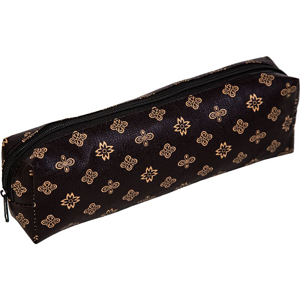 Пенал "Attomex. Classic style" 20x7x3,5 см, прямоугольный для 50 предметов, на молнии, искусственная кожа с рисунком, ассорти 3 дизайна