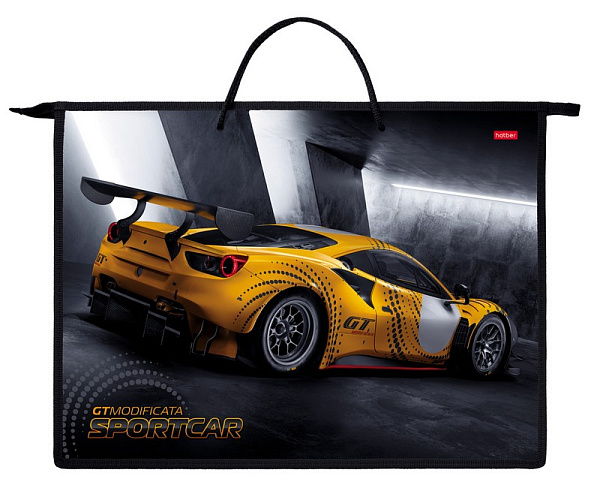 Папка для чертежей и рисунков А3 Hatber "Super car" с ручками на молнии 