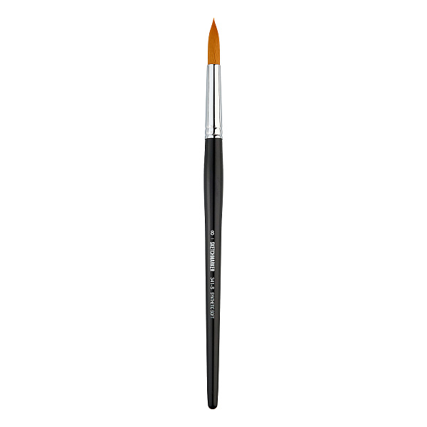 Кисть для акрила Sketchmarker 341 синтетика мягкая круглая ручка короткая №8