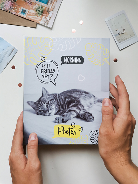 Фотоальбом на 200 фото "Fluffy pets" Муррр 10х15 см, пластик. листы