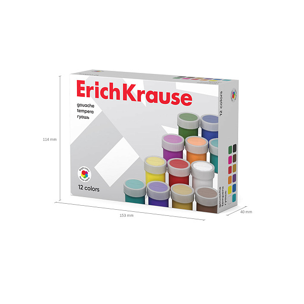 Гуашь 12 цв. 17 мл ErichKrause