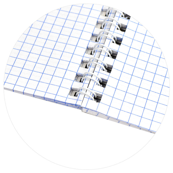 Блокнот А7 40 л. кл. на гребне "ЦВЕТНЫЕ БУКВЫ" /Блок - белый офсет 65 г/м², УФ-лак сплошной,