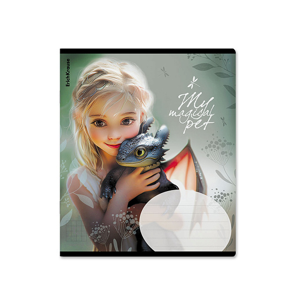 Тетрадь 12 л. кл. "Magic Pet" выборочный УФ-лак с глиттером MIX-PACK ErichKrause