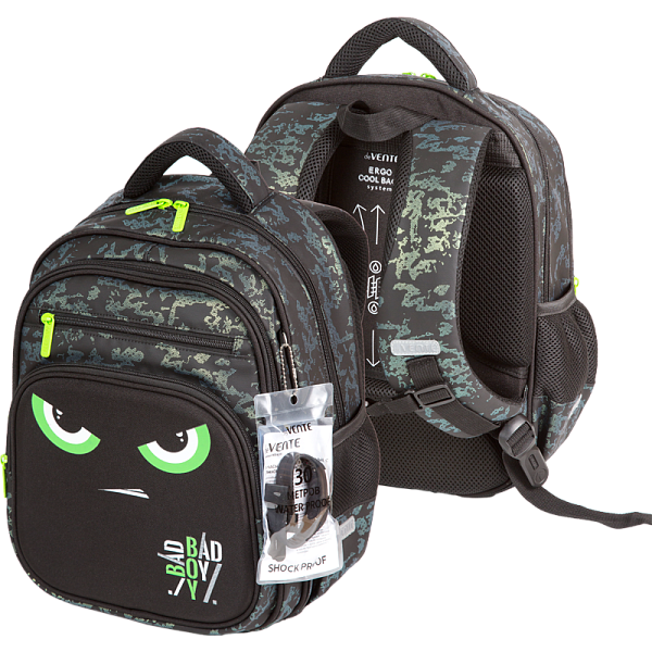 Рюкзак "deVENTE. Grade. Bad Boy" школьный жесткий 37x28x16 см (16 л) вес 700 г, 1 отд. на молнии с р