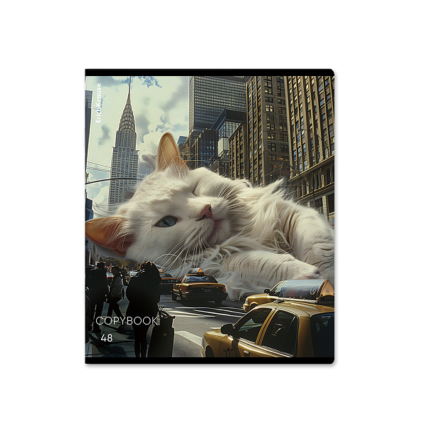 Тетрадь 48 л. кл. ErichKrause Big City Cats, глянцевая ламинация_MIX-PACK