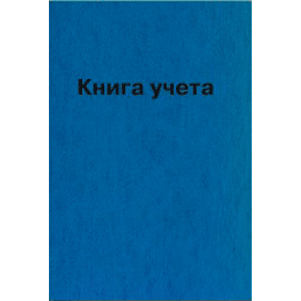 Книга учета A4 192 л лин., офсет 60 г/м², 92% белизна, твердая обложка бумвинил + тиснение фоль