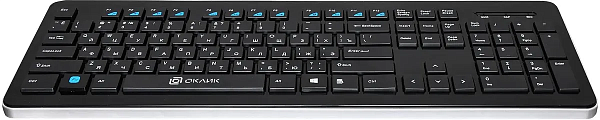 Клавиатура Оклик 870S черный USB беспроводная slim Multimedia