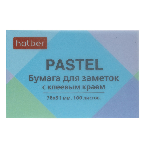 Бумага на л/п  76*51 100л. Hatber -ПАСТЕЛЬ- Голубая в индив.упак.