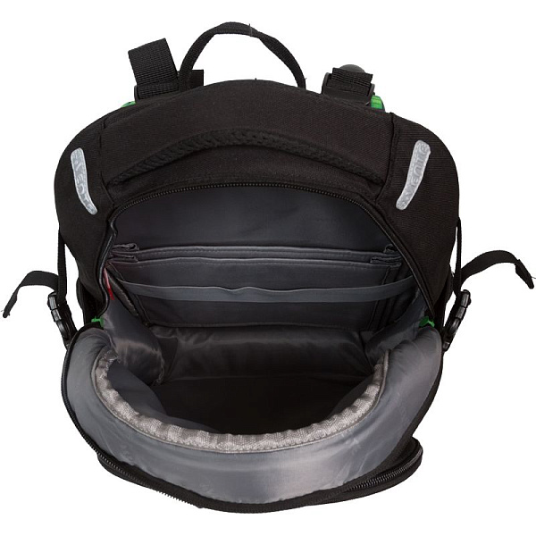 Рюкзак "deVENTE. Ergo. Game" школьный 39x28x20 см (18 л) 600 г, 2 отделения на молнии, одно с уплотненным отделением для ноутбука до 15 дюймов и книг и карманом для учебников, второе с органайзером и карабином для ключей, передний карман на молнии с 