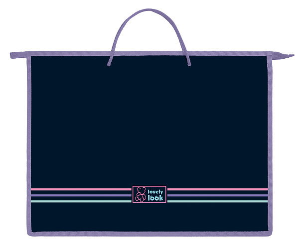 Папка для тетрадей А3 Hatber 1 отд. с РУЧКАМИ 345х460х50мм на молнии "Мой мишка" пластиковая,  в индив.упак.