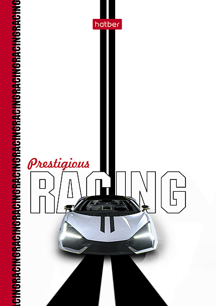 Блокнот А6 32 л. кл. "Престижные гонки" на скобе Обл. мел.бумага глянц. ламин. 8 дизайнов в блоке