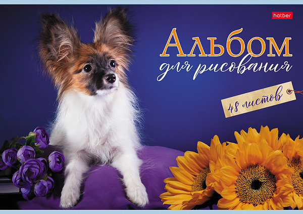 Альбом для рисования 48 листов "Наши пёсики"