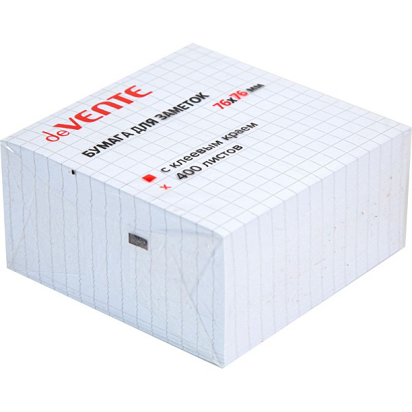 Бумага на л/п  76*76 400л. "deVENTE" офсет 75 г/м², белая в клетку