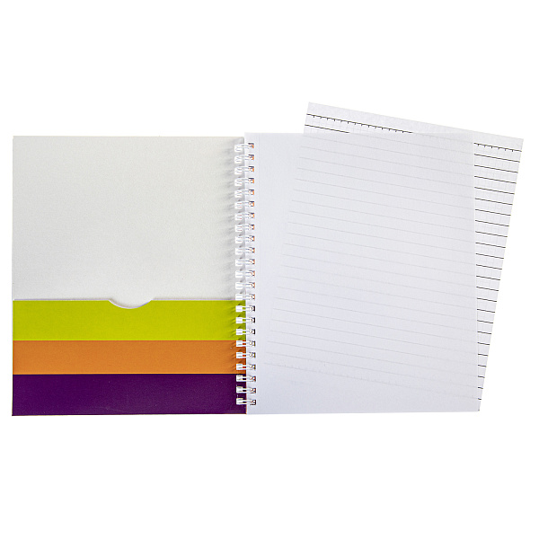 Тетрадь 96 л. без линовки на гребне "Don't panic" с Шаблоном в клетку и линию