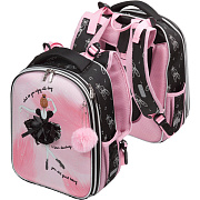 Рюкзак школьный "deVENTE. Choice. Ballet" жесткий 38x28x16 см (17 л) вес 1000 г, эргономичная формоустойчивая вентилируемая спинка и мягкие S-образные регулируемые по росту ребенка лямки, дно из фактурной резины с ножками, ручка для переноски и петля