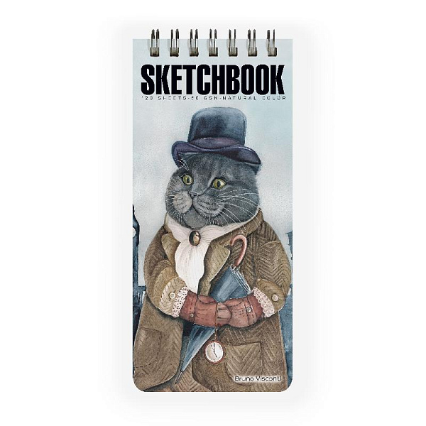 SKETCHBOOK 105х220 мм 120 л. пухлая 60 гр. на гребне (6 видов)