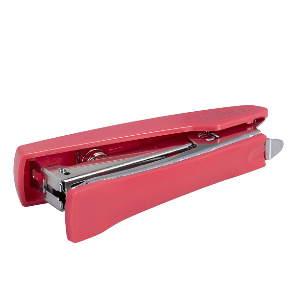 Степлер на 12 л. №10 Hatber Gentle Пластиковый 80 скоб захват 50мм с антистеплером Ассорти в картонной коробке