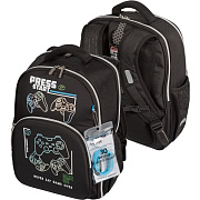 Рюкзак "deVENTE. Next. Press Start" школьный жесткий 37x28x18 см (17 л) вес 1000 г, 2 отделения на м