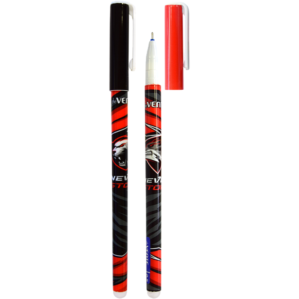 Ручка гелевая 0,5 мм стираемая deVENTE. Never Stop Синяя.с ластиком+ смен.стержень,2 дизайна