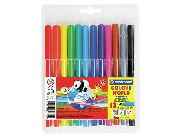 Фломастеры 12 цв COLOUR WORLD PASTEL Centropen