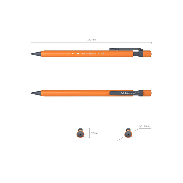 Карандаш автомат. 0,5 мм ErichKrause® Delta с ласт. желт. корп. 