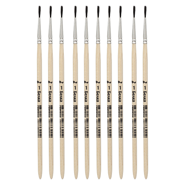 Кисть белка круглая № 1 Ученическая Артком серия "ШКОЛЯР"