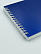 Блокнот А5 (136 х 198 мм) 80л.кл.на гребне Синяя,обл.дизайнерский картон,блок офсет
