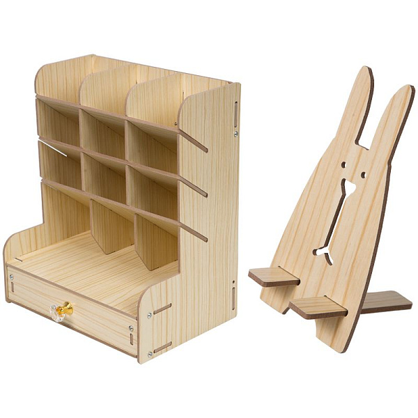 Органайзер для канцелярских принадлежностей "deVENTE. Academy" настольный, 21x15x25,5 см, МДФ, берез