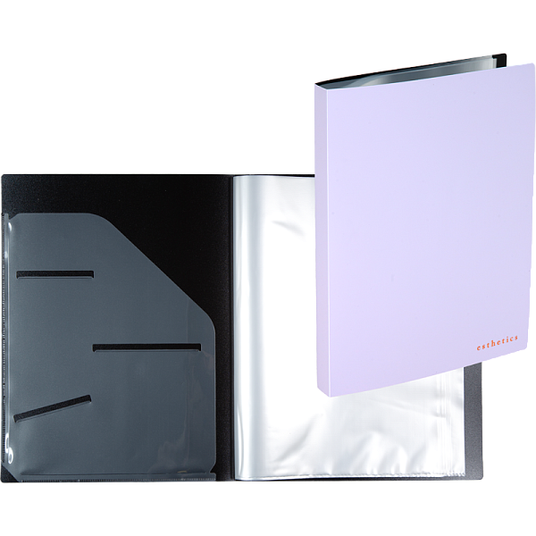 Папка 40ф А4 "deVENTE. Esthetics" полипропилен 700 мкм, лавандово-пепельная, фактура "soft-touch" вкладыши 30 мкм, внутренний карман 160 мкм, индивидуальная упаковка, A4 (235x310x25 мм) 