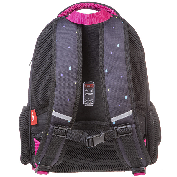 Рюкзак Hatber ERGONOMIC light-Радужное мороженое- 38х29х12,5см EVA материал нагрудная стяжка светоотраж. 1 отделение 2 кармана и 1 потайной на спинке