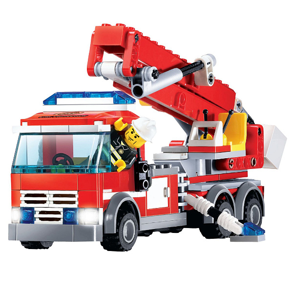 Конструктор Bondibon, Пожарная Служба, Пожарная машина, 244 дет., BOX