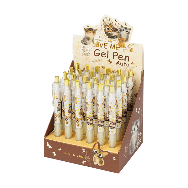 Ручка гелевая автомат. 0,5 мм "LOVE ME" СИНЯЯ