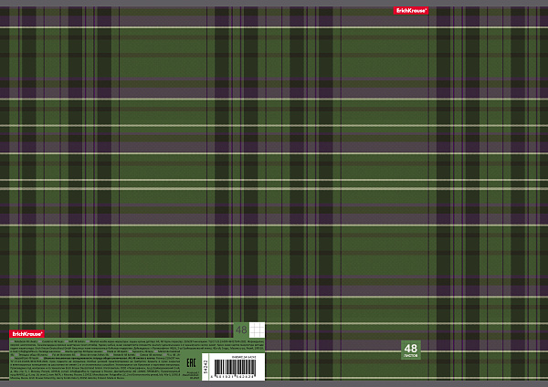 Тетрадь А4 48 л. кл. ErichKrause "Scottish Cage" MIX_PACK