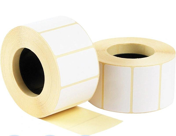 Этикетки для весов (Термоэтикетка) 43ммx25мм (900 шт) ЭКО, без печати, Ø втулки 40 мм