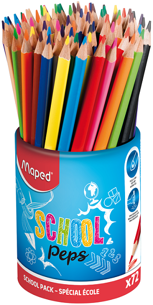 COLOR'PEPS Карандаши цвет.,  треуг., ударопроч., в стакане-подставке, 12 цв., 72 шт (10216170/010520/0114839/16    , КИТАЙ)