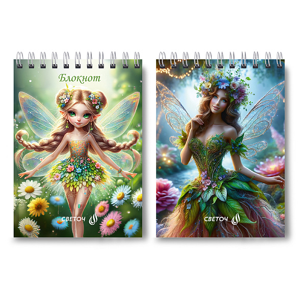 Блокнот А6 80 л. кл. на гребне "Волшебные крылья" 01204  "Светоч"