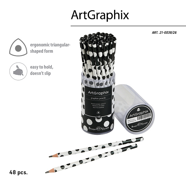 Карандаш ч/г HB "ArtGraphix. Горох" НВ (пластиковый корпус)
