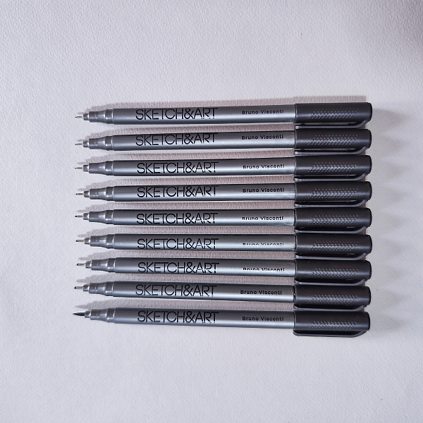 Набор линеров "SKETCH&ART" ЧЕРНОГО ЦВЕТА, 9 штук