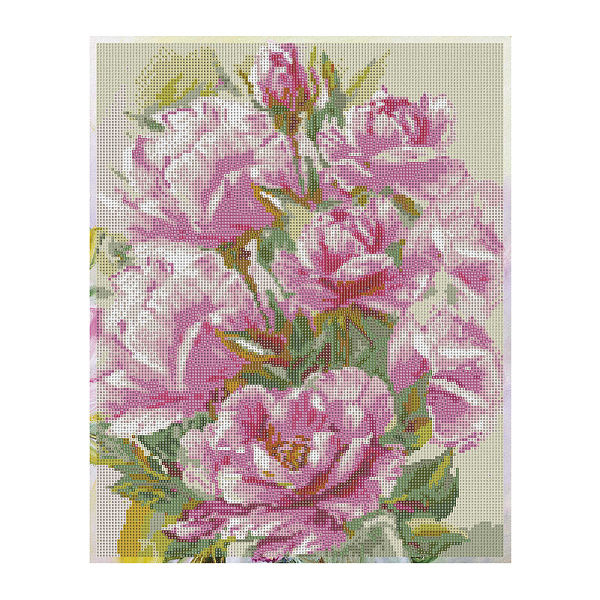 Алмазная мозаика 40*50 см "НЕЖНЫЕ КРАСКИ ЛЕТА" (25 цветов страз, холст на подрамнике с напечатенной картиной, покрытый клеевым слоем и защитной пленкой, п