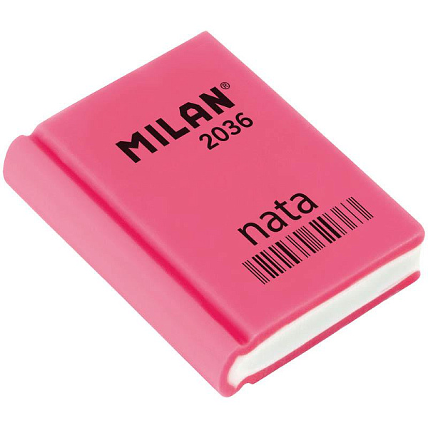 Ластик Milan "Nata 2036", прямоугольный, пластик, 39*29*9мм