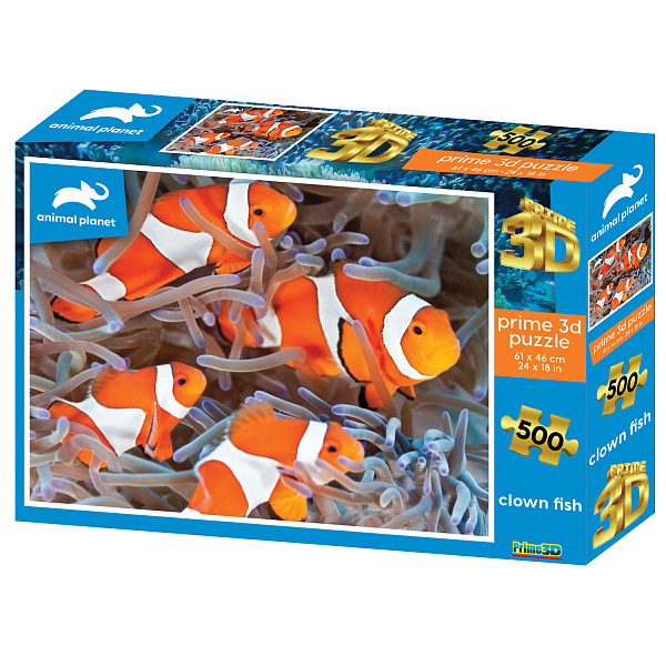 Пазл 3D "Рыбы-клоуны", 500 детал., 6+