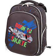 Рюкзак школьный "deVENTE. Step. Born To Skate" жесткий 38x28x16 см, вес 980 г, 2 отделения на молнии
